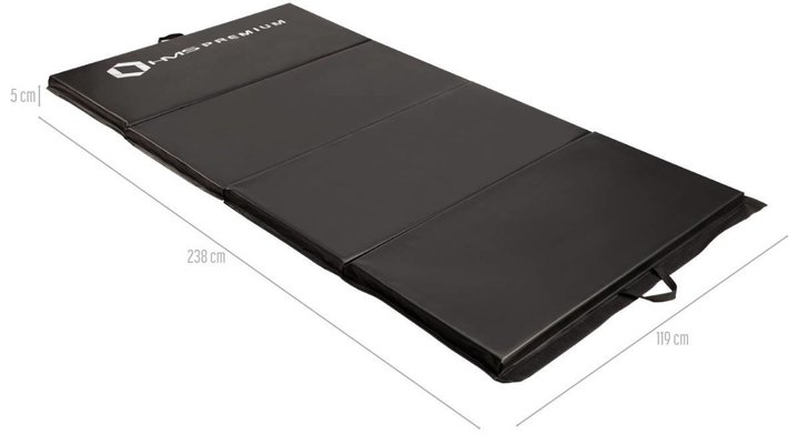 Мат гімнастичний HMS Premium MGS01 240 x 120 x 5 см Black (5907695592511) - зображення 9