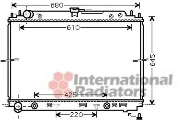 Радиатор охлаждения NISSAN PATHF/NAVARA 25DCi AT 05- Van Wezel Van Wezel (13002297) - изображение 1