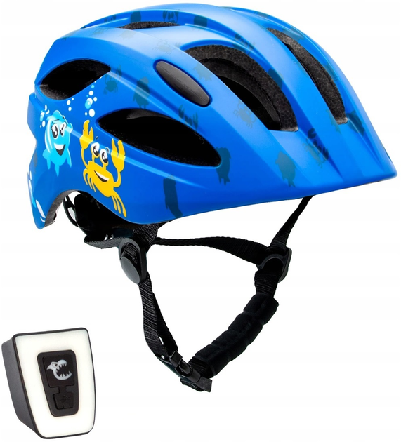 Kask dla dzieci Crazy Safety Sea 54-58 cm Niebieski (0727040593643) - obraz 1