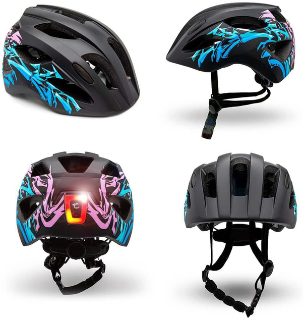 Kask dla dzieci Crazy Safety Grafitti 54-58 cm Czarny (0727040593599) - obraz 2