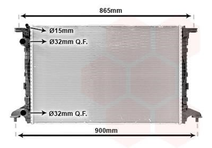 Радіатор охолодження AUDI A4/ A5 4D16+ Van Wezel Van Wezel (03012720) - зображення 1