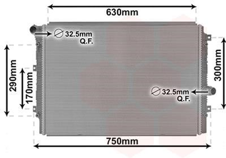 Радиатор охлаждения CC/Caddy 12+ 1.4i/2.0TDi пр-во Van Wezel Van Wezel (58012713) - изображение 1