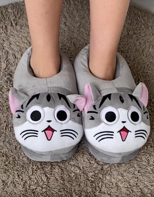 Тапочки-кигуруми Аниме Котик Чи My Kigu Домашние Для Мальчика Мягкие Плюшевые Серый 30-36 (М13015) - Фото 2 Тапочки-кигуруми Аниме Котик Чи My Kigu Домашние Для Мальчика Мягкие Плюшевые Серый 30-36 (М13015) - изображение 2
