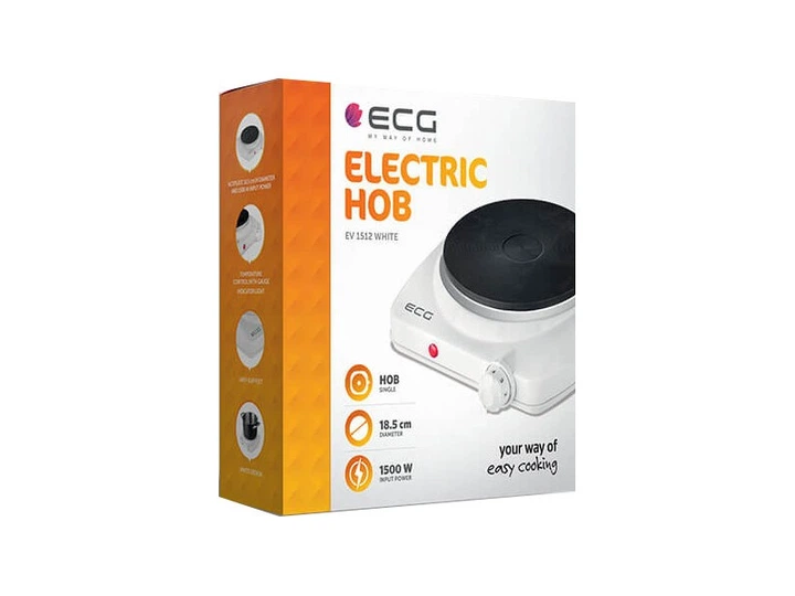 Настільна плита ECG EV 1512 White - Фото 4 Настільна плита ECG EV 1512 White - изображение 4