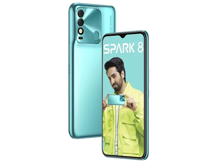 Смартфон Tecno Spark 8 KG6k 4/64GB Turquoise Cyan - изображение 4