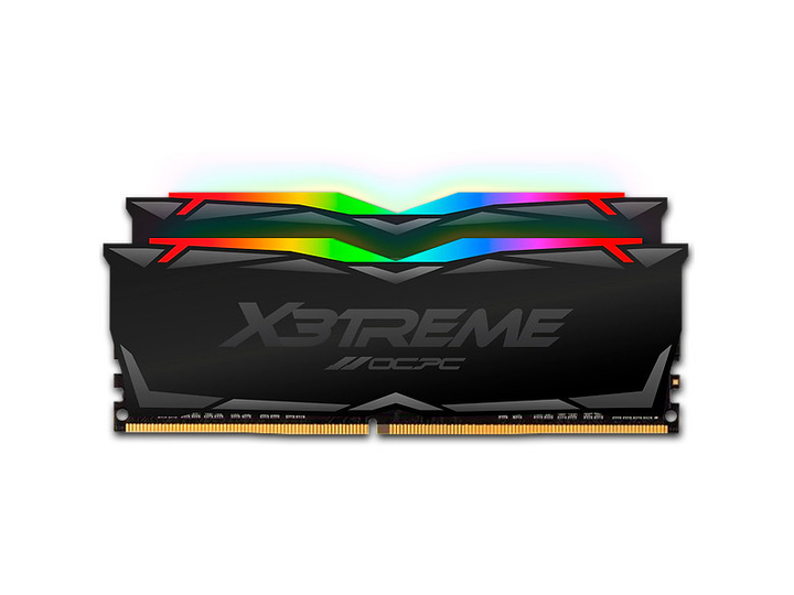 Пам'ять для настільних комп'ютерів OCPC 64 GB (2x32GB) DDR4 3600 MHz X3 RGB Black (MMX3A2K64GD436C18) - изображение 1