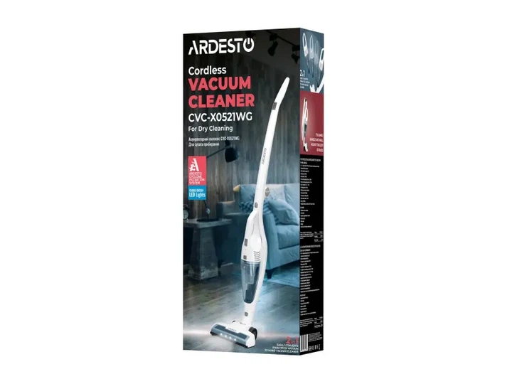 Вертикальний + ручний пилосос (2в1) Ardesto CVC-X0521WG - изображение 4