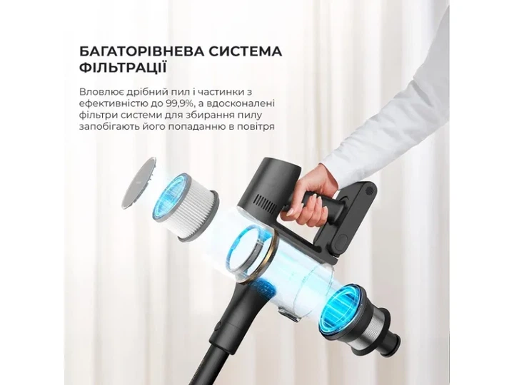 Вертикальний + ручний пилосос (2в1) Dreame R10 Pro Black - изображение 7