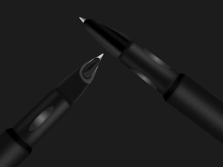 Ручка перьевая Kaco Lampo Simple Metal Fountain Pen Black - изображение 2