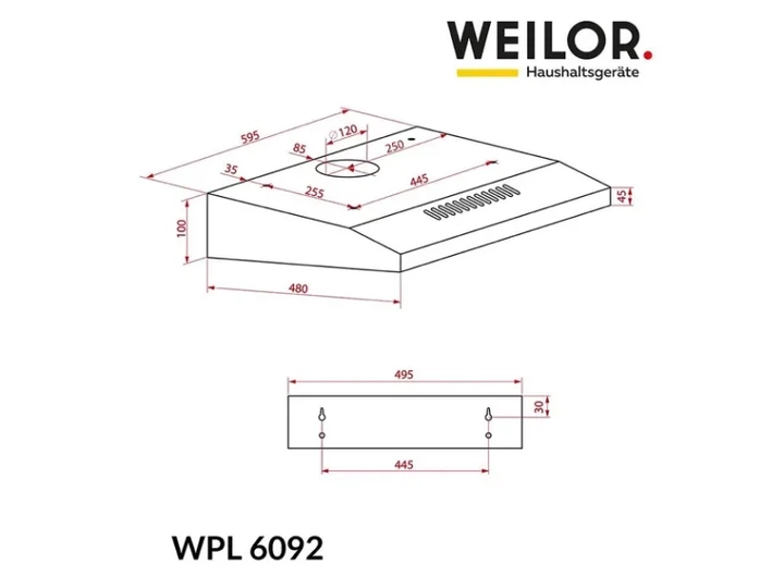 Витяжка WEILOR WPL 6092 WH - изображение 9