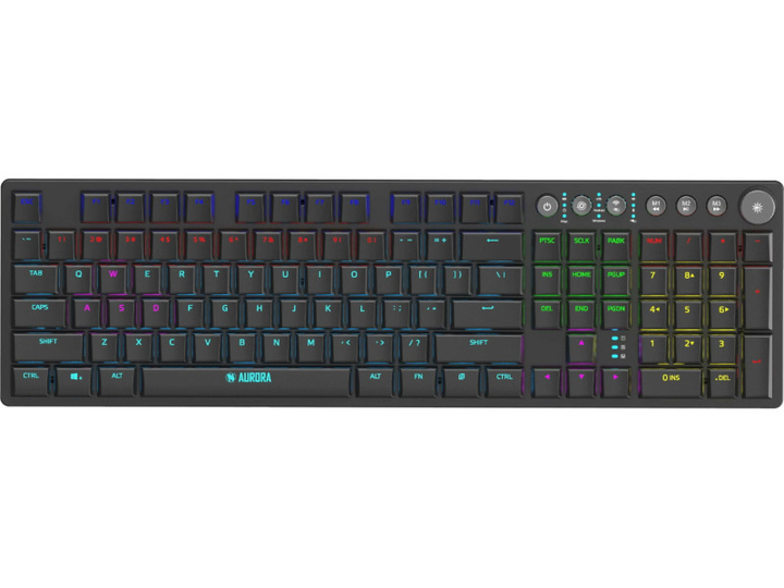 Клавіатура iBOX Aurora K-6 Low Profile Wireless Black (IKGMK6) - зображення 1