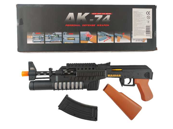 Игрушечный автомат АК-47, свет, звук (162744) - изображение 2