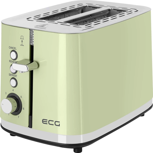 Тостер ECG Vintage ST2766 Olive - Фото 2 Тостер ECG Vintage ST2766 Olive - изображение 2