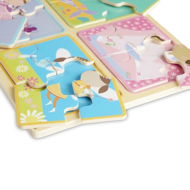Деревянные пазлы 4 в 1 "Маленькие принцессы" Melissa&Doug 4 пазла по 4 элемента MD31365 - Фото 4 Деревянные пазлы 4 в 1 "Маленькие принцессы" Melissa&Doug 4 пазла по 4 элемента MD31365 - изображение 4