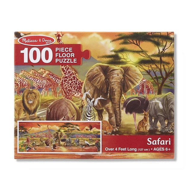 Напольный пазл Melissa & Doug «Сафари» 100 элементов MD12873 - Фото 4 Напольный пазл Melissa & Doug «Сафари» 100 элементов MD12873 - изображение 4