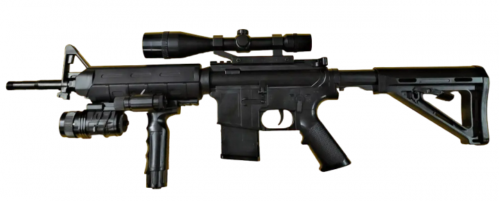 Игрушечный пневматический автомат на пластиковых пульках 6мм CYMA (M4) P.1158D - изображение 2