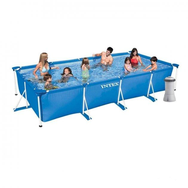 Каркасный прямоугольный бассейн Intex 7127 л 450х220х84 см с насос ...