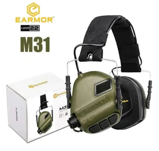 Активные военные наушники Earmor M31 MOD3 Olive - изображение 1