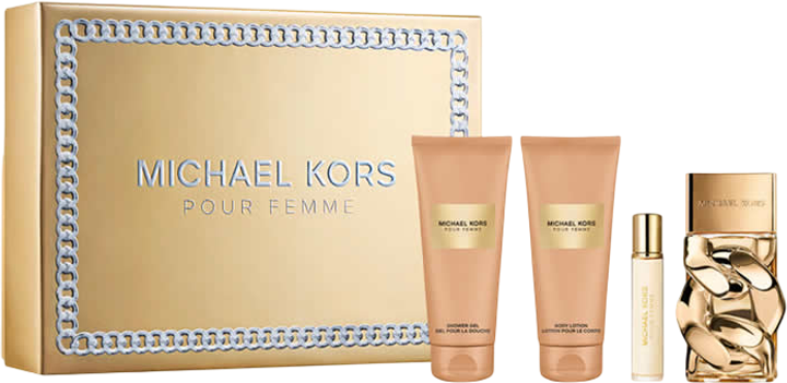 Zestaw prezentowy damski Michael Kors Woda perfumowana 100 ml + Woda perfumowana 10 ml + Żel pod prysznic 100 ml + Balsam do ciała 100 ml (0850050174349) - obraz 1