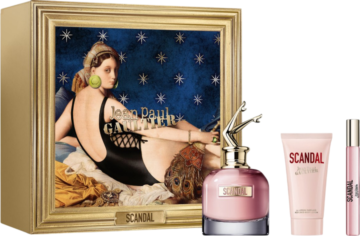 Zestaw damski Jean Paul Gaultier Scandal Woda perfumowana 80 ml + Balsam do ciała 75 ml + Miniaturka Woda perfumowana 10 ml (8435415098953) - obraz 1