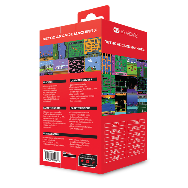 Mini automat do gier My Arcade Machine X 16 bit 300 gier DGUN-2593 (845620025930) - obraz 5