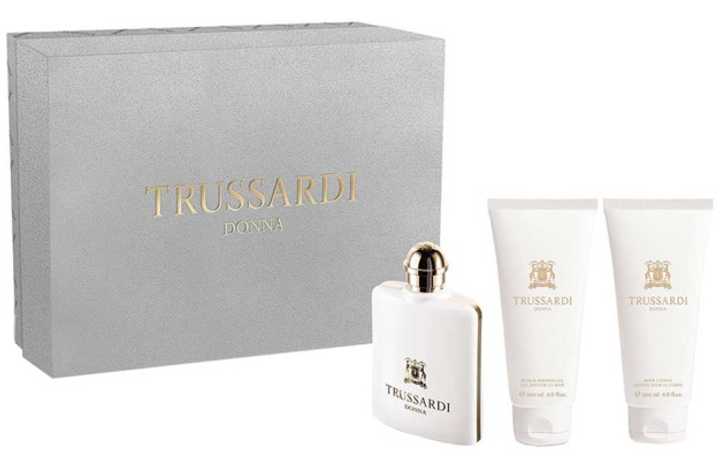 Набір для жінок Trussardi Donna Парфумована вода 100 мл + Гель для душу 200 мл + Лосьйон для тіла 200 мл (8059036000128) - зображення 1