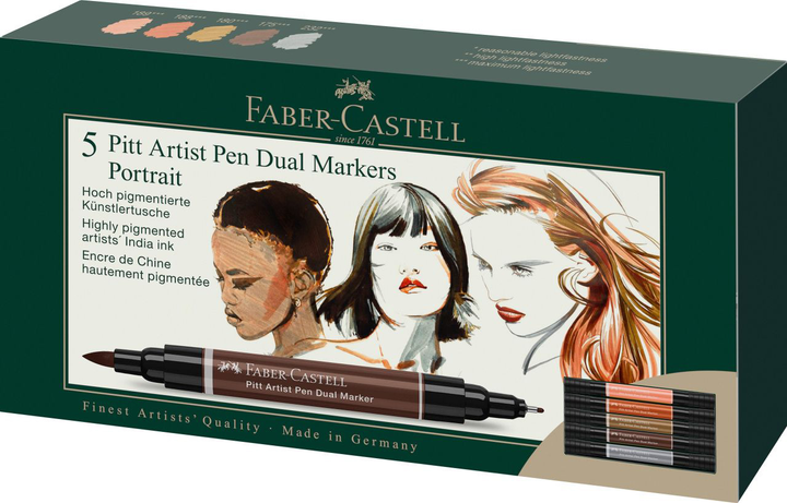 Набір лайнерів Faber-Castell двосторонній 5 шт (4005401620099) - зображення 1