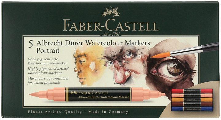 Zestaw markerów Faber-Castell dwustronne 5 szt (4005401603078) - obraz 1