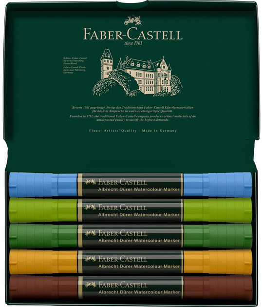 Zestaw markerów Faber-Castell dwustronne 5 szt (4005401603092) - obraz 2