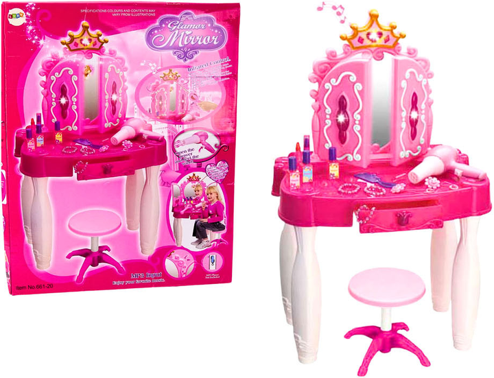 Toaletka LEAN Toys Wand Controlled Dressing Table MP3 z akcesoriami (5905991005810) - obraz 2