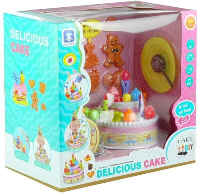 Zestaw produktów LEAN Toys Birthday Cake Cookies Candles Ice Cream z akcesoriami (5902808156901) - obraz 1