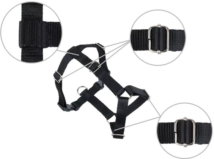 Szelki regulowane dla psa Amiplay Samba Guard L Czarne (5907563280366) - obraz 3