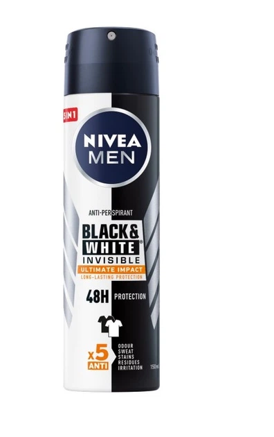 Антиперспирант Nivea Men Черное и Белое Невидимый Extra спрей 150 мл (4005900730534) - Фото 1 Антиперспирант Nivea Men Черное и Белое Невидимый Extra спрей 150 мл (4005900730534) - изображение 1