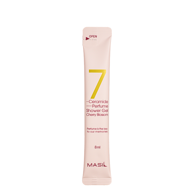 Гель для душу з ароматом квітучої вишні Masil 7 Ceramide Perfume Shower Gel Cherry Blossom, пробник 8 мл - изображение 2