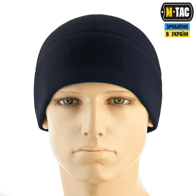 Шапка M-Tac Watch Cap Elite фліс (320г/м2) с липучкой M Dark Navy Blue - изображение 2