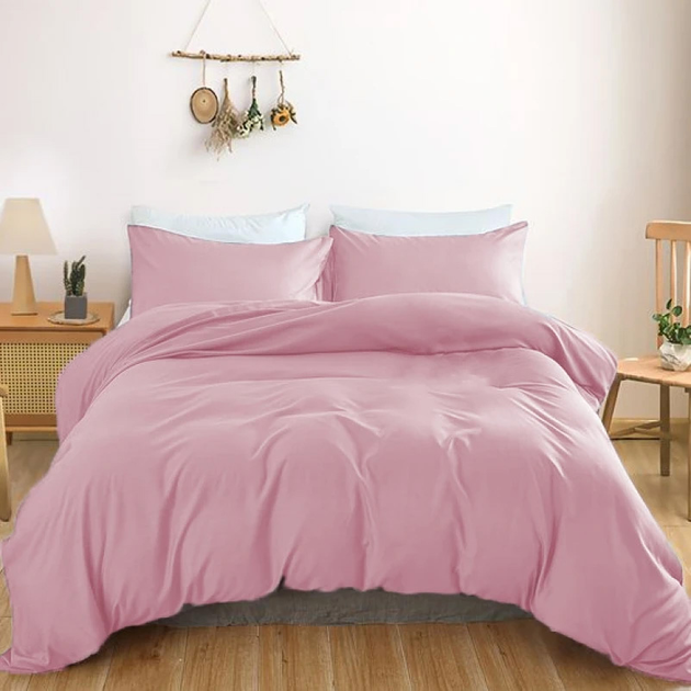 Акція на Комплект постільної білизни MirSon євро 200x220 см Light Pro 10-003 Pink Satin від Rozetka