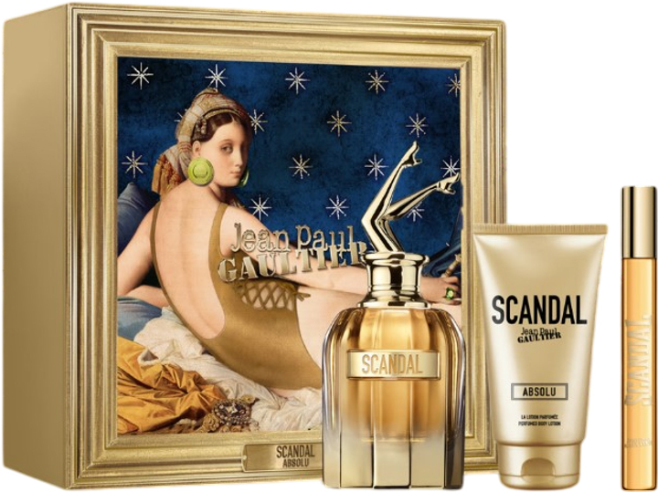 Zestaw prezentowy damski Jean Paul Gaultier Scandal Absolu Perfumy 80 ml + Perfumy 10 ml + Balsam do ciała 75 ml (8435415098755) - obraz 1