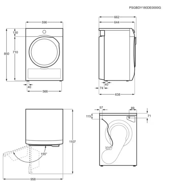 Стиральная машина полногабаритная Electrolux 600 SensiCare EW6F2281U + Сушильный автомат Electrolux EW6D283YU + Соединительная планка Electrolux E1WYHSK1 (комплект) - изображение 16