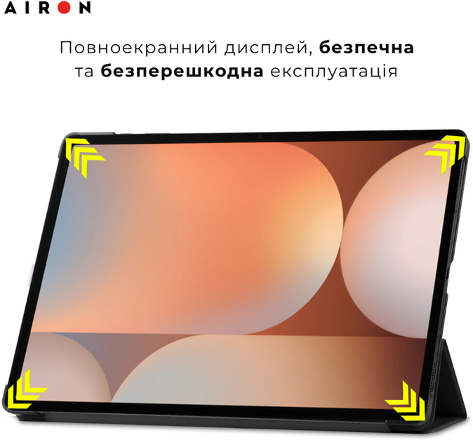 Чехол для планшета Airon Premium для Samsung Galaxy tab S10 Ultra 14.6" 2024 с защитной пленкой и салфеткой Black (4822356758484) - изображение 5