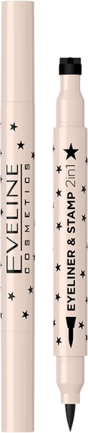 Eyeliner Eveline Cosmetics ze stemplem 2 w 1 №1 gwiazda (5903416067665) - obraz 1