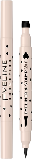 Підводка для очей Eveline Cosmetics зі штампом 2 в 1 №1 серце (5903416067597) - зображення 1