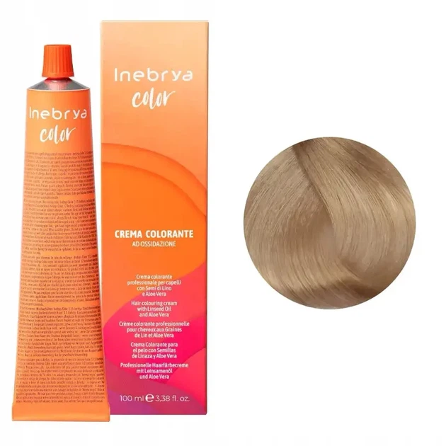 Крем-фарба для волосся Inebrya Color Linseed Oil and Aloe Vera 9/3 дуже світлий блондин золотистий 100 мл - Фото 2 Крем-фарба для волосся Inebrya Color Linseed Oil and Aloe Vera 9/3 дуже світлий блондин золотистий 100 мл - зображення 2