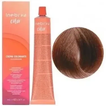 Крем-фарба для волосся Inebrya Color Linseed Oil and Aloe Vera 5/4 світлий мідний каштан 100 мл - Фото 2 Крем-фарба для волосся Inebrya Color Linseed Oil and Aloe Vera 5/4 світлий мідний каштан 100 мл - зображення 2