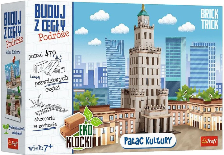 Конструктор дерев'яний Trefl Brick Trick Travel Палац культури 470+ деталей (5900511615463) - зображення 1