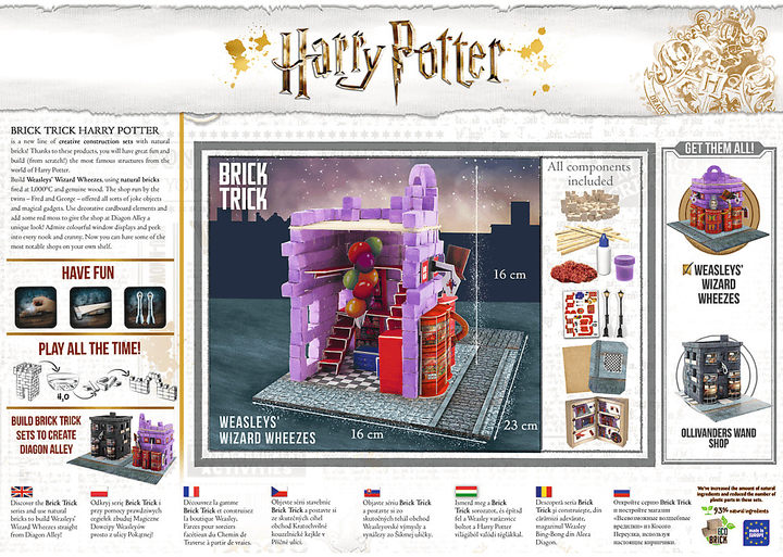 Klocki drewniane Trefl Brick Trick Harry Potter Dowcipy Weasleyów 210 elementów (5900511616019) - obraz 6