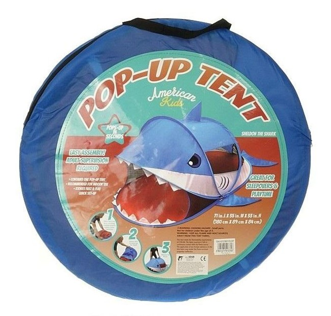 Namiot dla dzieci Adar Pop-Up Tent Rekin z pokrowcem (5901271513358) - obraz 1