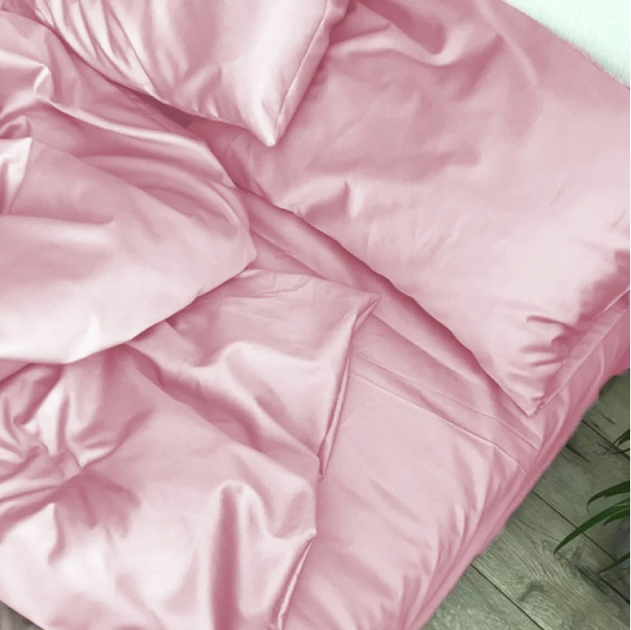 Акція на Простирадло на резинці по периметру MirSon Satin Light Pro 10-003 Pink 100x200+25 см від Rozetka