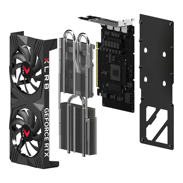 Відеокарта PNY GeForce RTX 4060 Ti 8GB OC XLR8 Gaming VERTO Dual Fan (VCG4060T8DFXPB1-O) - изображение 2