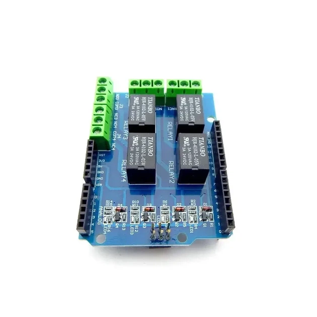 Плата расширения реле 4-канальный v1 для Arduino, 5В - Фото 4 Плата расширения реле 4-канальный v1 для Arduino, 5В - изображение 4