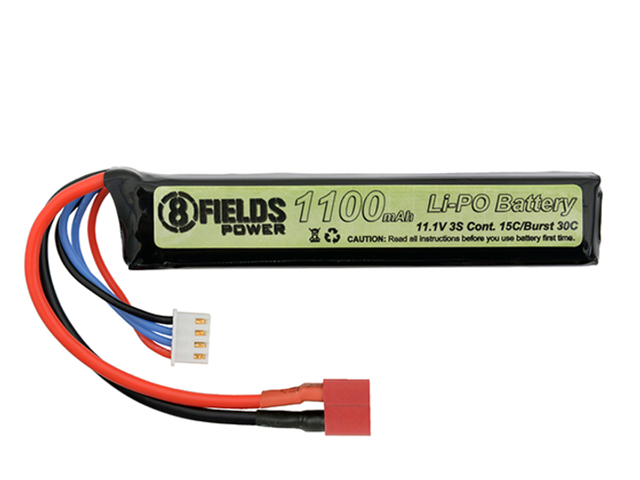 Акумулятор 8Fields LiPo 11.1V 1100mAh 15/30C T-Connector - изображение 1